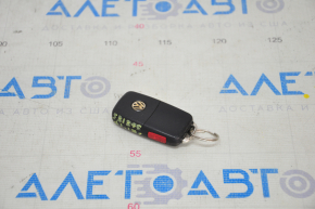 Key VW Jetta 11-17 USA 4 buttons, folding, worn