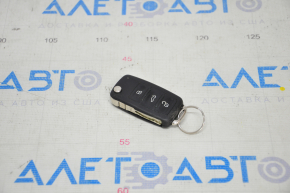 Key VW Jetta 11-17 USA 4 buttons, folding, worn