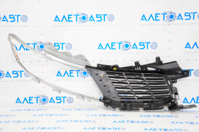 Radiator grill left Lincoln MKX 16-18 chrome, butt on chrome