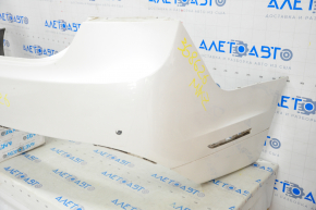 Rear bare bumper Lincoln MKZ 13-20 upper part, white, for parking sensors, broken fasteners