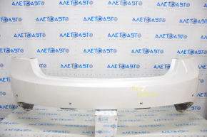 Rear bare bumper Lincoln MKZ 13-20 upper part, white, for parking sensors, broken fasteners