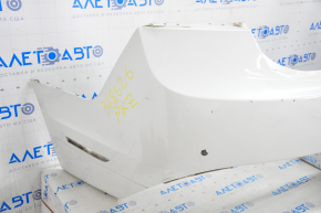 Rear bare bumper Lincoln MKZ 13-20 upper part, white, for parking sensors, broken fasteners