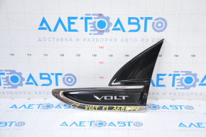 Molding emblem wing left Chevrolet Volt 11-15 broken guides, scratch on chrome