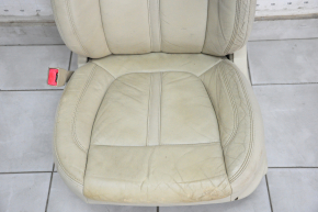 Driver's seat Lincoln MKZ 13-16 with airbag, electric, heated, leather beige, worn