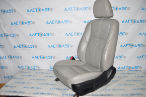 Driver's seat Toyota Avalon 13-14 with airbag, electric, heated, gray leather, cracks on leather, dry cleaning