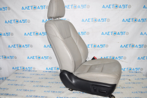 Passenger seat Toyota Avalon 13-14 with airbag, electric, gray leather, cracks on leather, dry cleaning