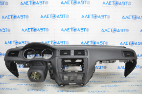 Torpedo front panel with AIRBAG VW Jetta 11-18 USA black, scratch