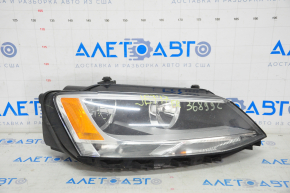 Headlight front right VW Jetta 11-16 USA bare, halogen, scratches