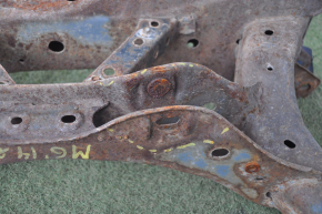 Rear subframe Mazda 6 13-17 rusty, 1 ear dented, 3 ribs torn, 1 rib cracked