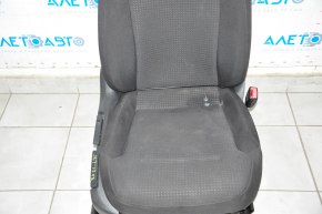 Passenger seat VW Jetta 11-16 USA without airbag, manual, black cloth with black insert, dry cleanable