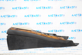 Central console armrest and cup holders BMW X5 E70 07-13 beige leather, leather defect, cup holder curtain defect