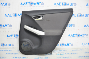 Door trim card rear right Toyota Prius 30 10-15 black, gray fabric insert, worn