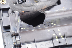 Center console trim with cup holders Nissan Murano z52 15-17 prerest gray, broken pocket, scratches