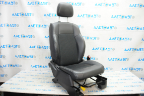 Passenger seat Jeep Compass 11-16 with airbag, mechanical, heated, combined leather black, dry-cleanable