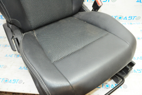 Passenger seat Jeep Compass 11-16 with airbag, mechanical, heated, combined leather black, dry-cleanable