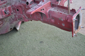 Front left quarter Ford C-max MK2 13-18 red, with central pillar, rusty, painted, pokes