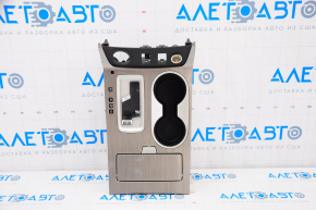 Center console trim with cup holders Nissan Murano z52 15-17 pre-rest. gray, for heated seats