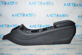Central console armrest and cup holders Mercedes CLA 14-16 black, leather, scratch