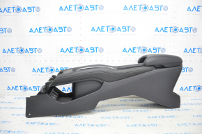 Central console armrest and cup holders Honda HR-V 16-22 leather black, scratches