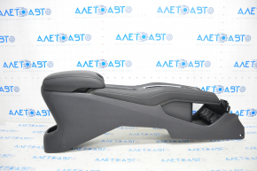 Central console armrest and cup holders Honda HR-V 16-22 leather black, scratches