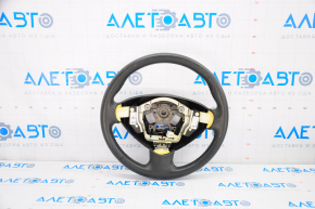 Naked steering wheel Nissan Leaf 13-17 leather black with heating, dented, scratches