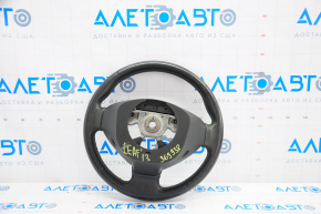 Naked steering wheel Nissan Leaf 13-17 leather black with heating, scratch, worn