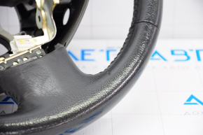 Naked steering wheel Nissan Leaf 13-17 leather black with heating, scratch, worn