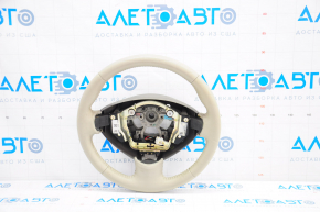 Naked steering wheel Nissan Leaf 13-17 leather gray with heating