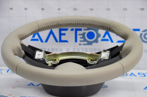 Naked steering wheel Nissan Leaf 13-17 leather gray with heating