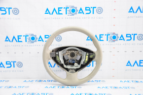Naked steering wheel Nissan Leaf 13-17 leather gray with heating, scratches