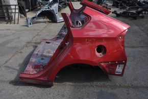 Quarter wing rear left Toyota Prius 30 10-12 red, on the body, bumps