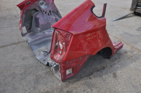 Quarter wing rear right Toyota Prius 30 10-12 red, on the body, painted, poked