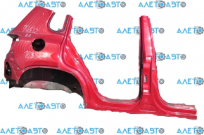 Quarter wing rear right VW Tiguan 09-18 red, with central pillar