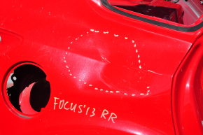 Quarter wing rear right Ford Focus mk3 11-18 4d red, dent pokes, with central pillar