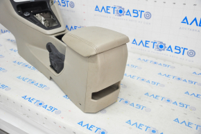 Central console armrest and cup holders Ford Focus mk3 15-18 rest, beige, scratches