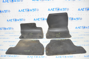 Set of floor mats for Ford Focus mk3 11-18, cloth, black, for chemical treatment