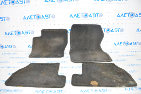 Set of floor mats for Ford Focus mk3 11-18, cloth, black, for chemical treatment
