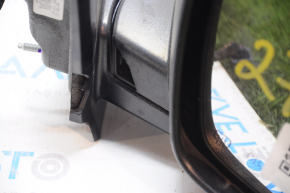 Side mirror right assembly Dodge Journey 11-15 5 pins, heated, silver PS2, broken housing