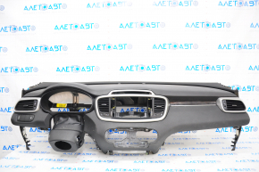 Torpedo front panel with AIRBAG Kia Sorento 16-20 black