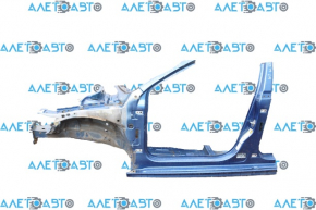 Front quarter left VW Jetta 11-18 USA blue, with central pillar