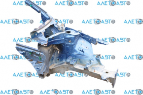 Front quarter left VW Jetta 11-18 USA blue, with central pillar