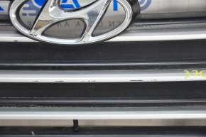 Radiator grill grill Hyundai Elantra AD 17-18 prerest, matte chrome, with emblem, scratches