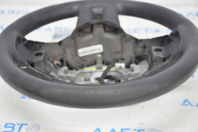 Bare steering wheel Dodge Journey 11-15 rubber black, without buttons, with pads, worn
