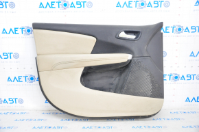 Door trim card front left Dodge Journey 11-18 leather, beige, tears