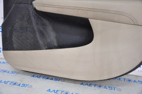 Door trim card front right Dodge Journey 11-18 leather, beige, scratches, cracks on leather