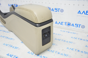 Central console armrest and cup holders Dodge Journey 11-20 beige, cracked armrest