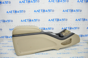 Central console armrest and cup holders Dodge Journey 11-20 beige, cracked armrest