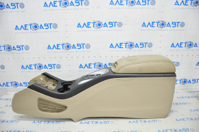 Central console armrest and cup holders Dodge Journey 11-20 beige, cracked armrest