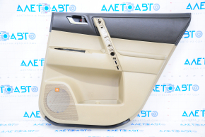 Door trim card rear right Toyota Highlander 08-10 beige, leather, JBL, missing wood trim on handle