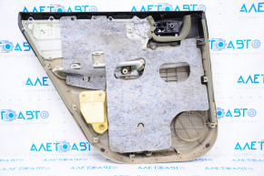 Door trim card rear right Toyota Highlander 08-10 beige, leather, JBL, missing wood trim on handle